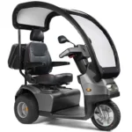 Gray Afiscooter S3 Mobility Scooter with Canopy and Golf Tire