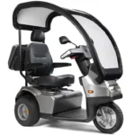 Silver Afiscooter S3 Mobility Scooter with Canopy and Golf Tire