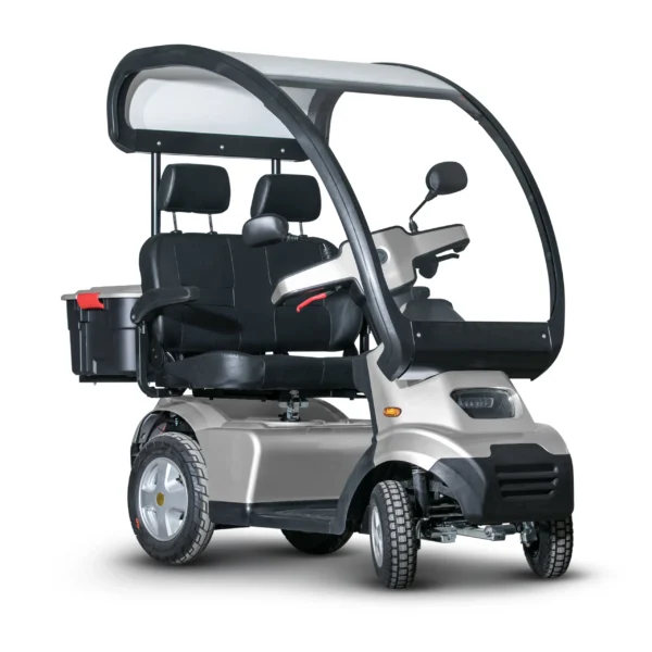 Silver Afiscooter S4 Dual Seat with Canopy Mobility Scooter