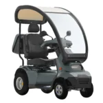 Gray Afiscooter S4 Mobility Scooter with Canopy and Golf Tire