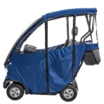 Side View Rain Cover with Canopy Silver Afiscooter C4 Mobility Scooter