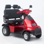 Red Afiscooter S4 Dual Seat with Golf Tire