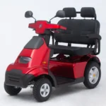 Side View of Red Afiscooter S4 Dual Seat