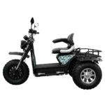 Side view of Boomerbeast 2D electric scooter in snow camouflage.