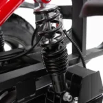 Close-up of suspension system on Daymak Boomerbeast 2D.