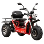 Red Daymak Boomerbeast 2D with wide tires and sturdy frame.