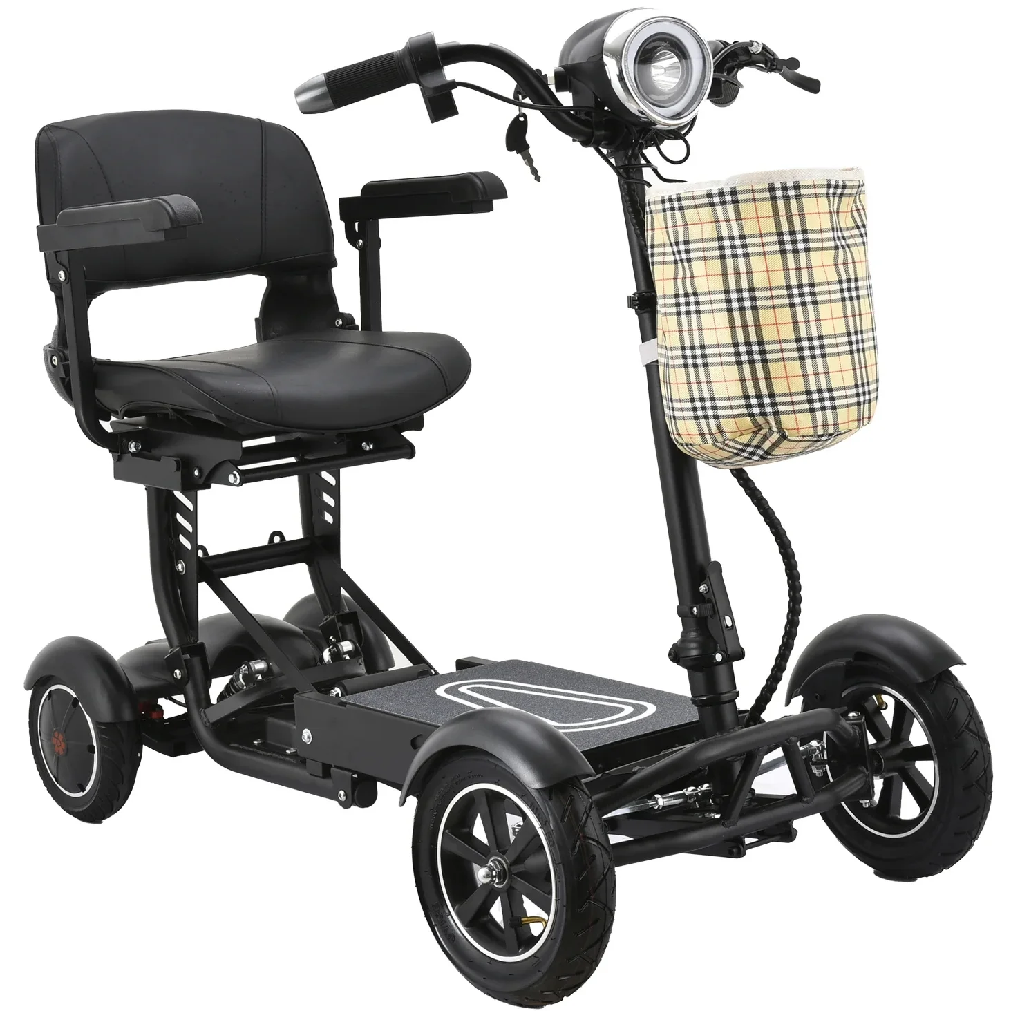 Black Bangeran Dragon Mobile EX Lightweight Foldable 4 Wheels Mobility Scooter