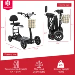 Bangeran Dragon Mobile measures 43.3" x 23.6" and folds down to 31.3" x 23.6", weighing 72lbs and supporting a 330lb max load.