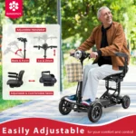 Bangeran Dragon Mobile EX Lightweight Foldable 4 Wheels Mobility Scooter