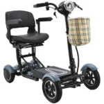 Sky Blue Bangeran Dragon Mobile EX Lightweight Foldable 4 Wheels Mobility Scooter