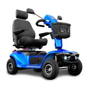 Blue Color Shoprider Excursion 4-Wheel Heavy Duty Mobility Scooter