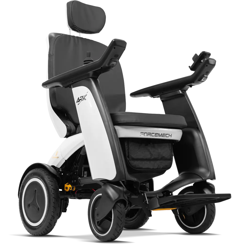 White Forcemech ARK Travel-Ready Portable Electric Wheelchair
