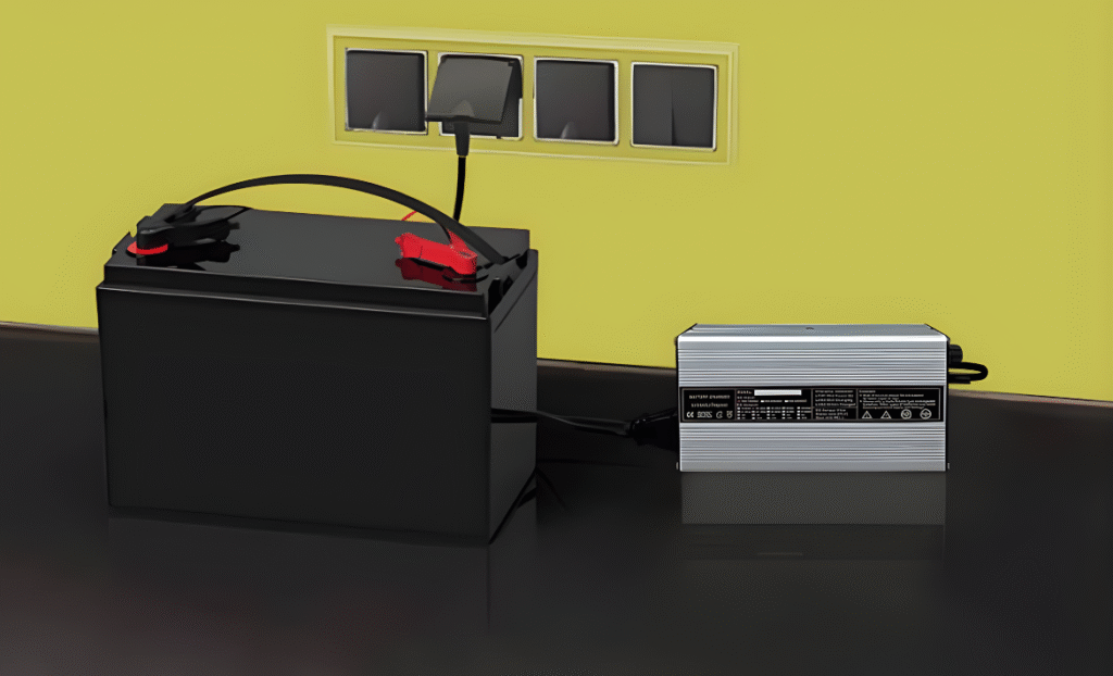 Charging mobility scooter lithium battery