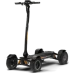 Angled view of Gray CycleBoard X-Quad 3000 electric scooter