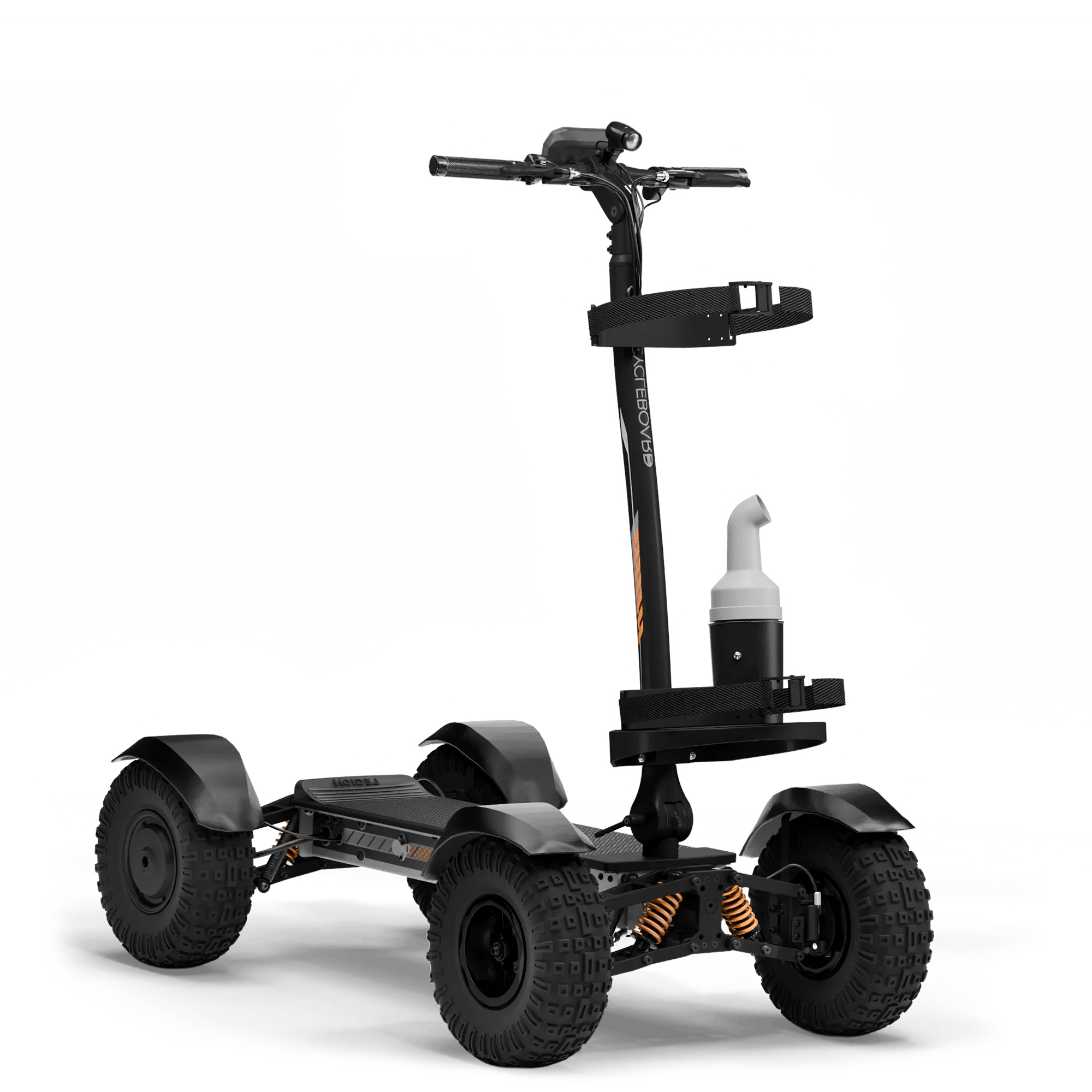 CycleBoard X Quad 3000 Gray with 14" tire electric golf scooter with golf rack holder