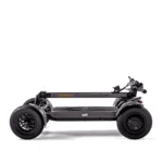 Folded MIA SPYQE GT electric scooter showing strong frame and compact storage design