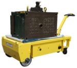 EK Tech Pony Express AC Vector motorized platform cart carrying a heavy die set