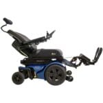 Merits Avid Axcel in Sapphire Blue shown in full power recline