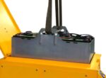 Swappable cradled battery pack lifting out of the AC Vector platform cart