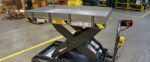 Custom 1052 scissor lift cart with stainless steel top for a medical device manufacturer