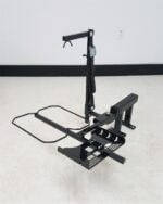 Tote Model 003 carrier showing hold down strap and drawbar mounting section