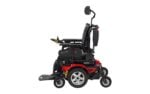 Merits Vector HD P323 power wheelchair side profile showing mid wheel drive suspension