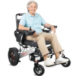 Rider seated in the Bangeran Mammoth Ergonomic All Terrain power wheelchair