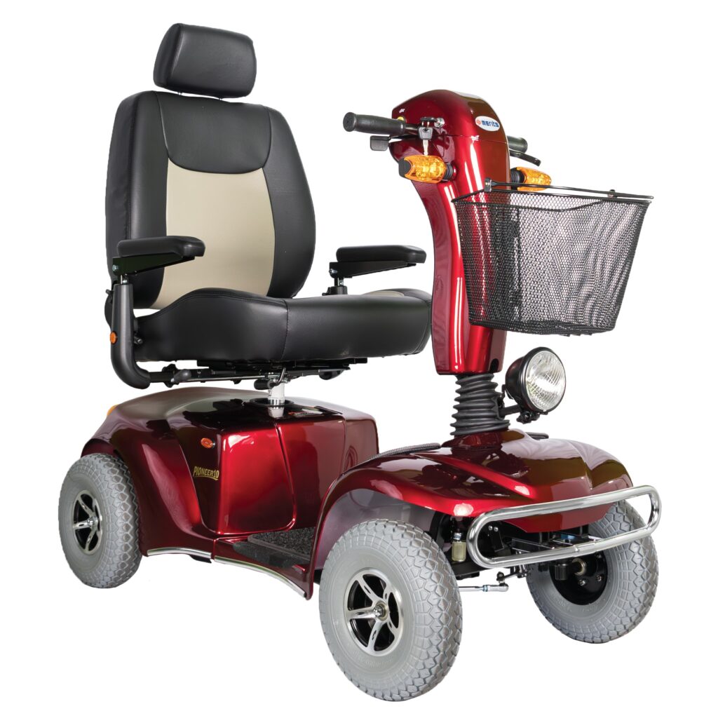 2026 Merits Pioneer 10 S341 Mobility Scooter front angle view