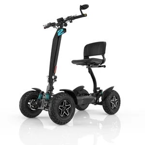 MIA FOUR X2 off road wheelchair with the optional seat and backrest fitted