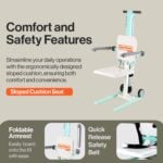 SuperHandy GoRise FC - Electric Floor to Chair Lift Assistance - Seat Transfer, 400Lbs Weight Limit view 4