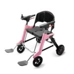 Enhance Mobility Roamate in pink shown in electric wheelchair mode