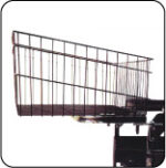 Swing away front shopping basket on the EK Tech 5500 Companion Shopper wheelchair