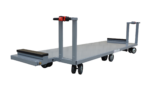Side view of an EK Tech custom motorized long deck cart