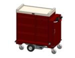Pony Express 2085 motorized medication cart with two drawer columns