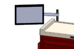 Articulating monitor mount accessory for the Pony Express 1085 endoscopy cart