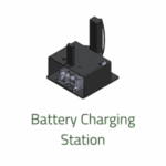 Battery charging station that holds a spare pack for the Pony Express 1065 Lithium tugger