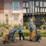 Uplivin Gavo used as a transport chair pushed by a companion and as a rollator