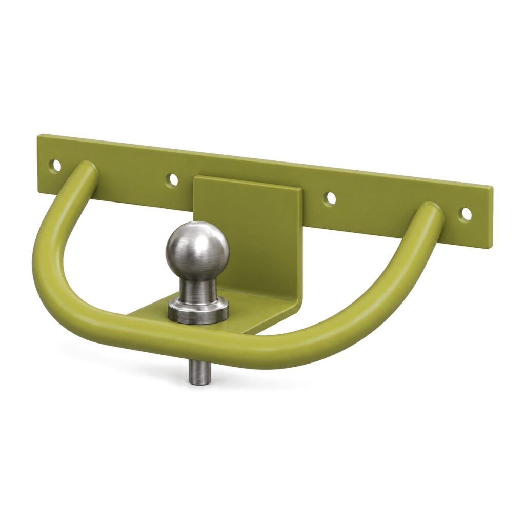 Pony Express ball coupler hitch 0244-301-25 with safety bar for mounting on carts