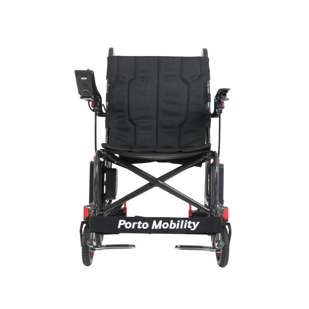 Porto Mobility Ranger Aero folding power wheelchair, front view