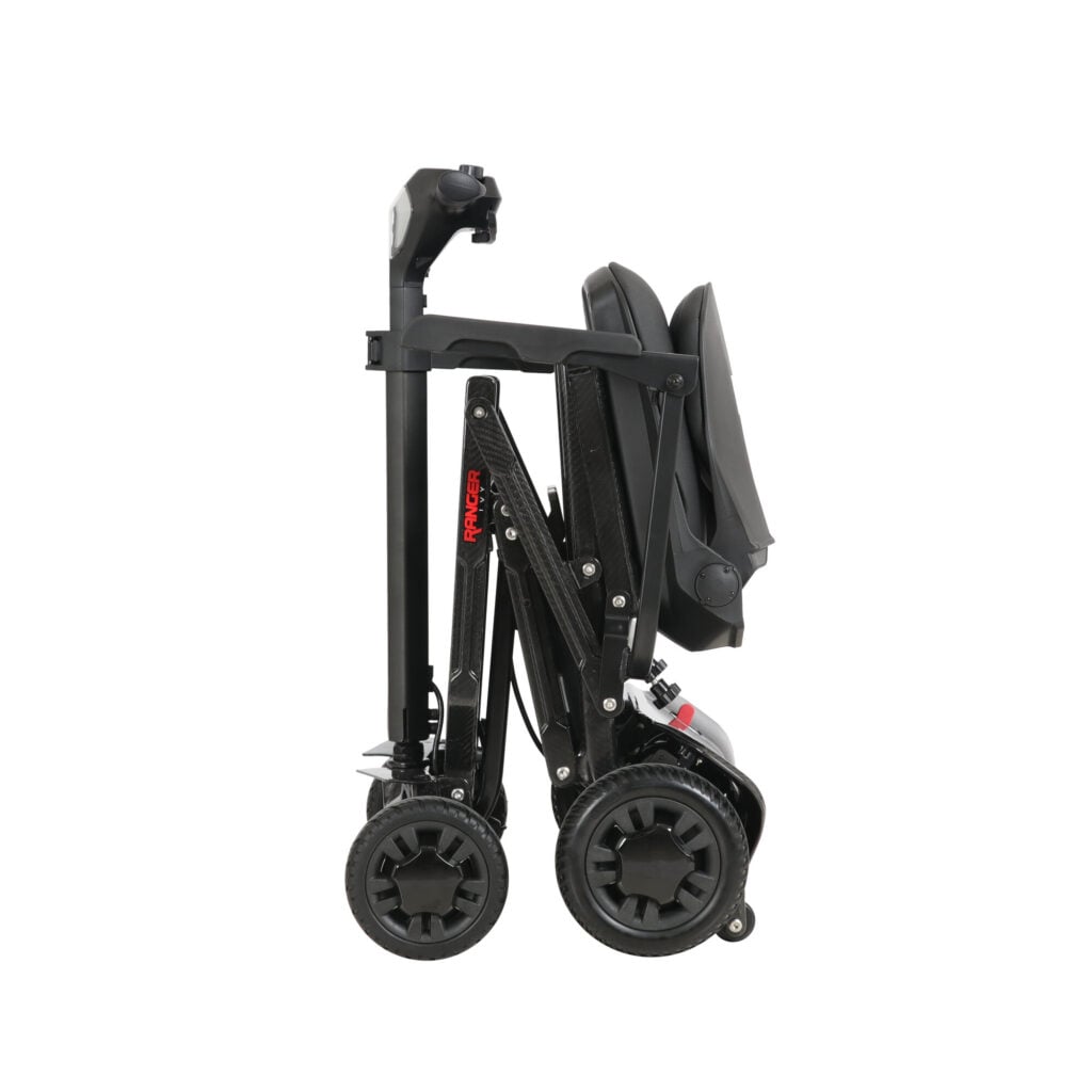 Porto Mobility Ranger Ivy scooter folded, side view